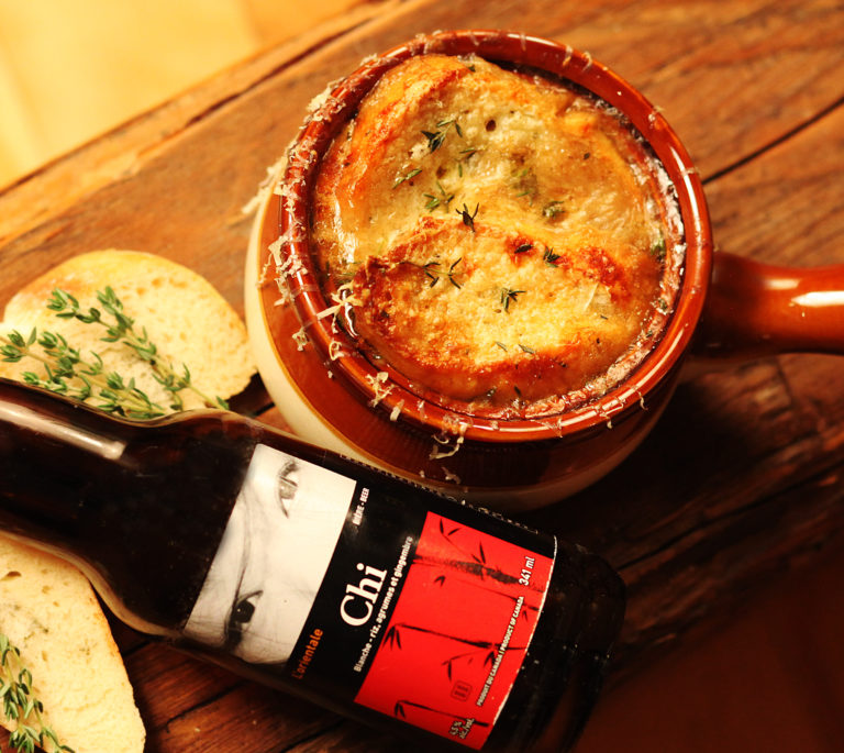 Soupe à l'oignon et gingembre à la bière Chi Max L'affamé