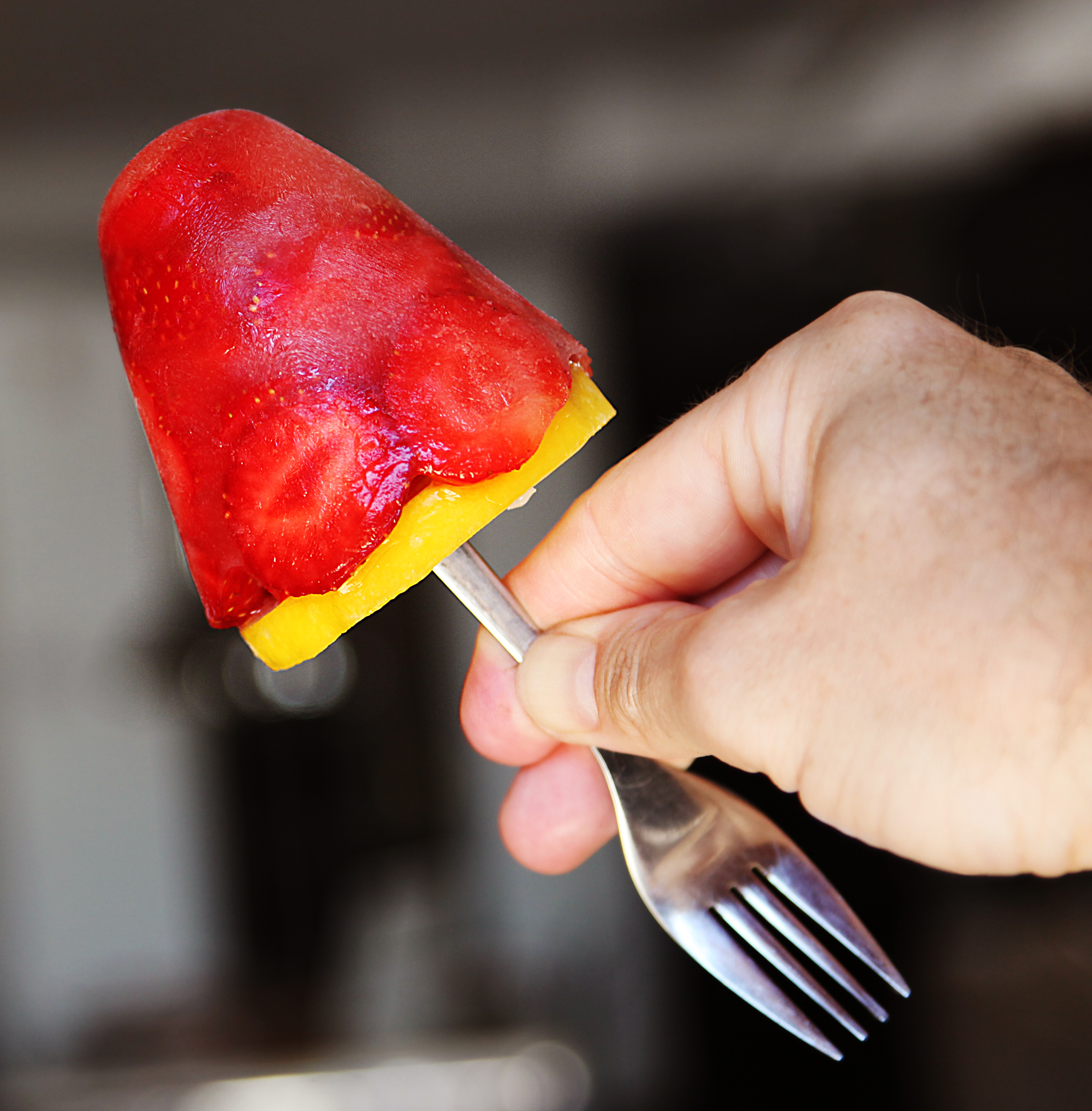 shooter glacé limonade, fraise et vodka Max L'affamé